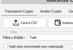 Pulsante Carica CSV