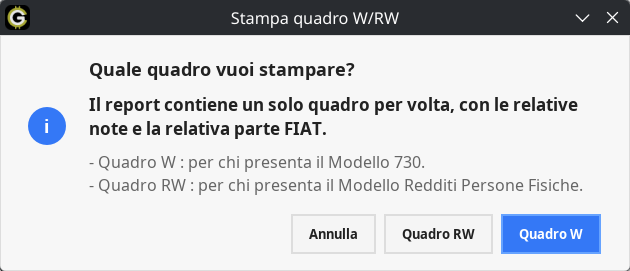 La scelta del quadro da stampare